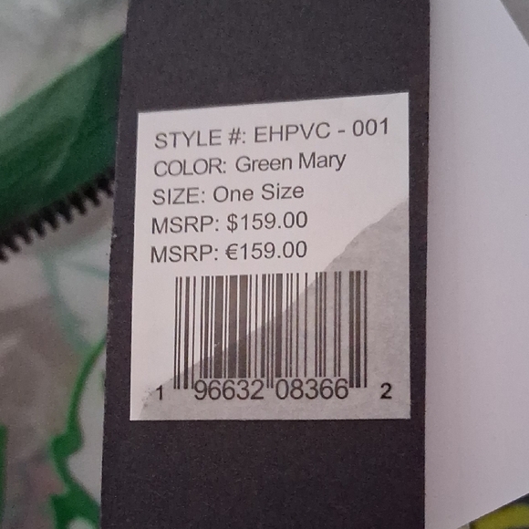 Ed Hardy Green Tote Bag with Mexican Folk Art Design - Picture 7 of 7